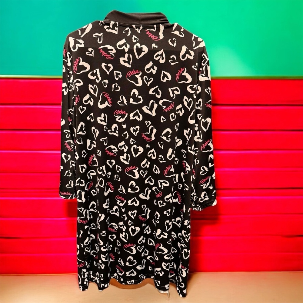 Black Heart Patterned robe MEDIUM - Picture 2 of 5